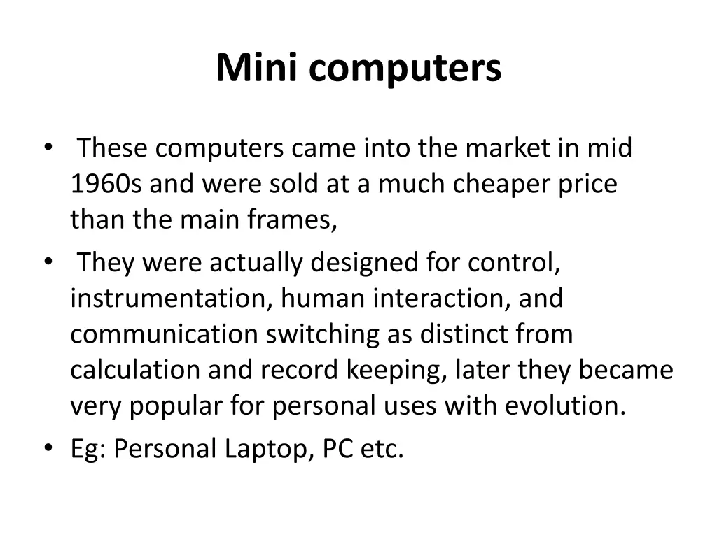 mini computers