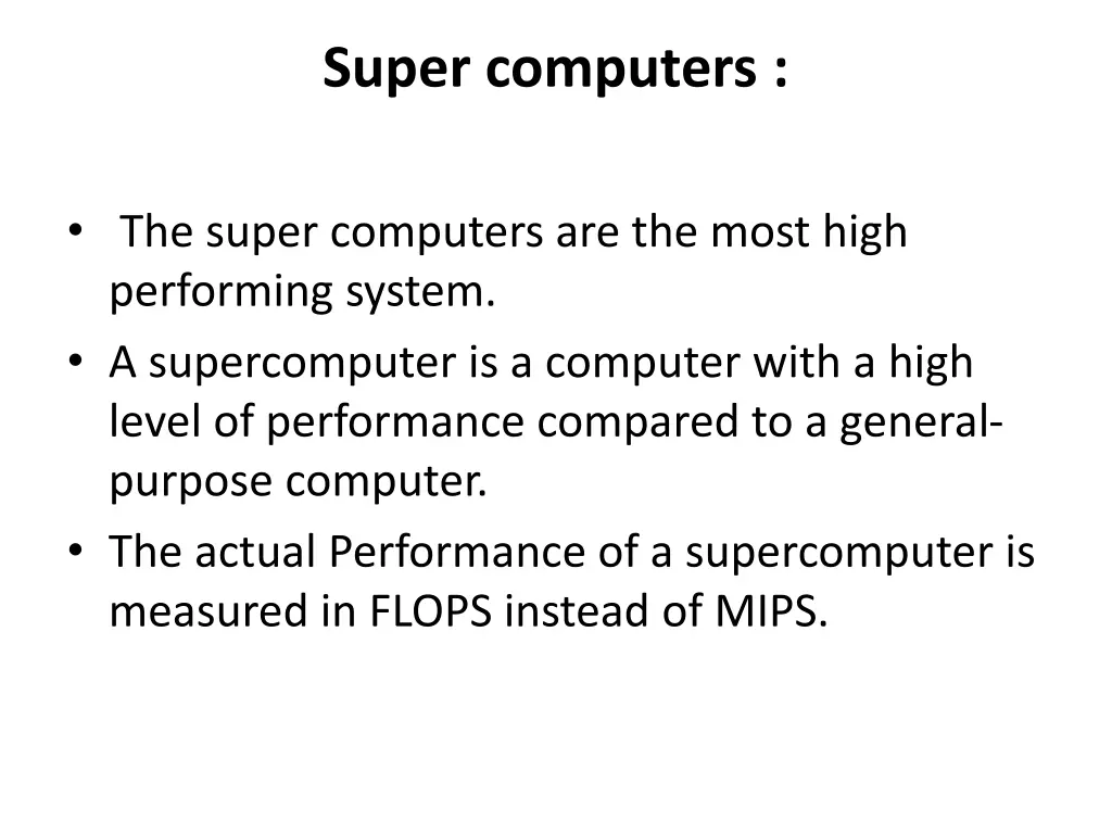 super computers