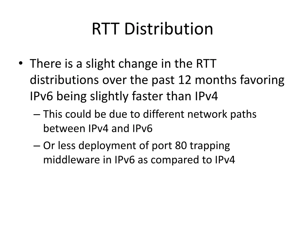 rtt distribution