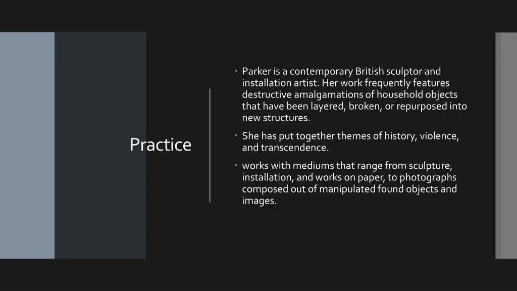 parkeris a contemporary british sculptor