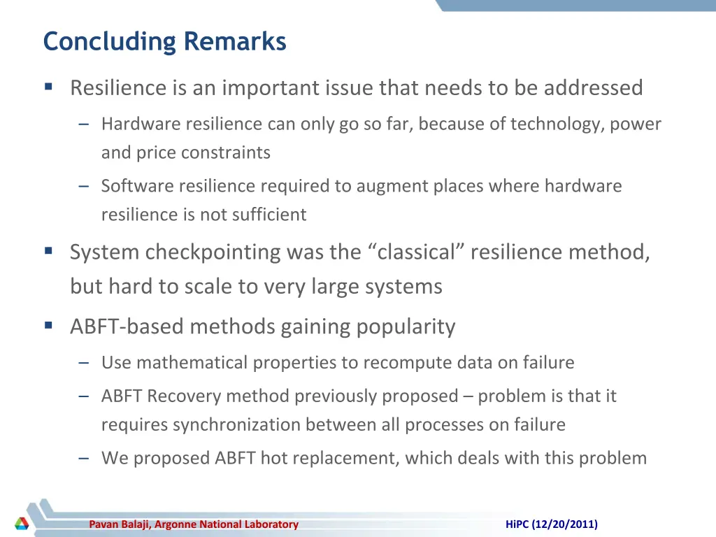 concluding remarks