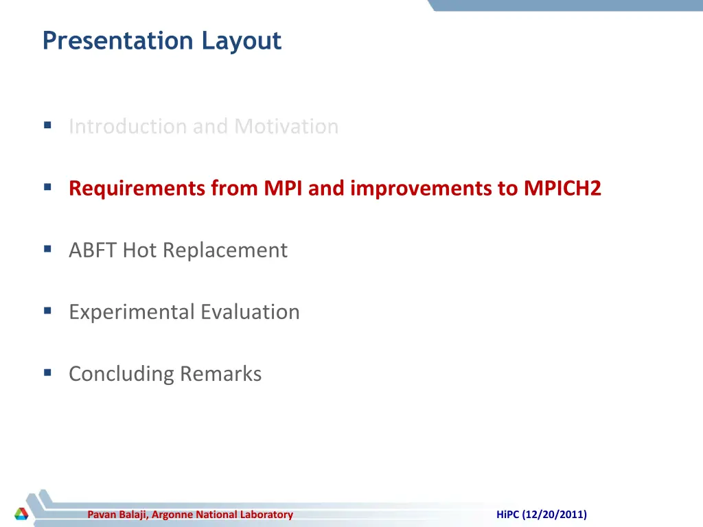 presentation layout