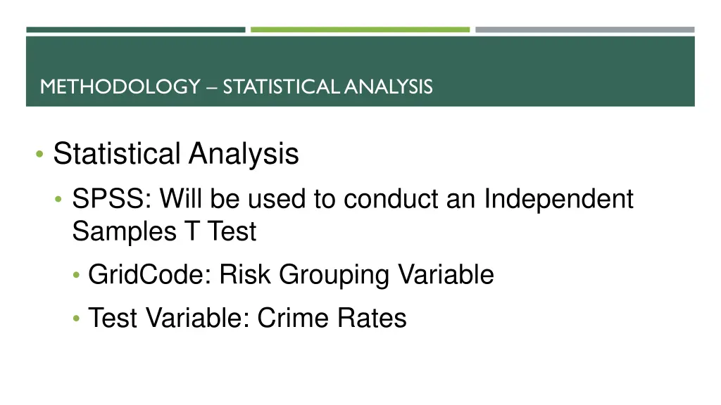 methodology statistical analysis