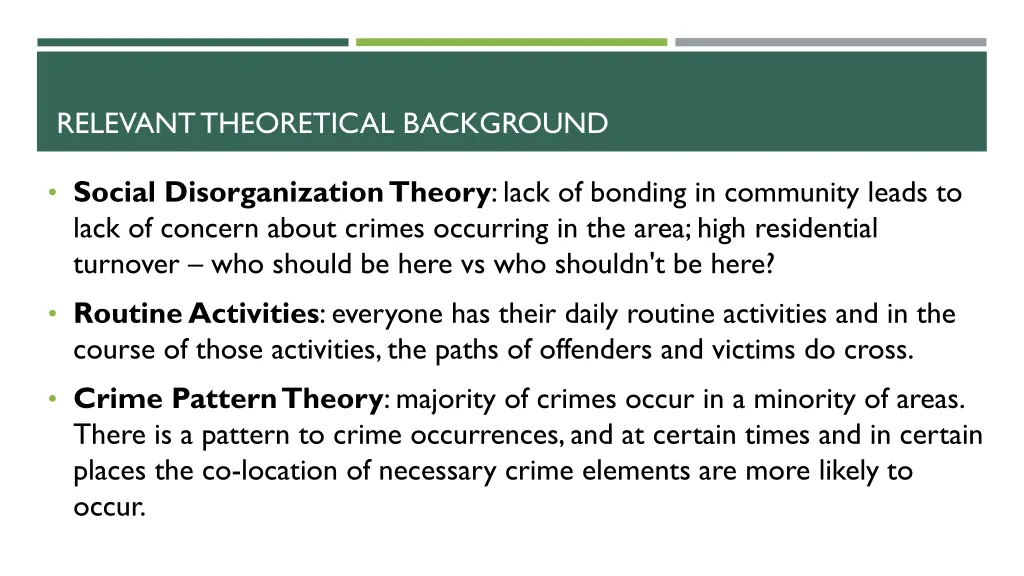 relevant theoretical background
