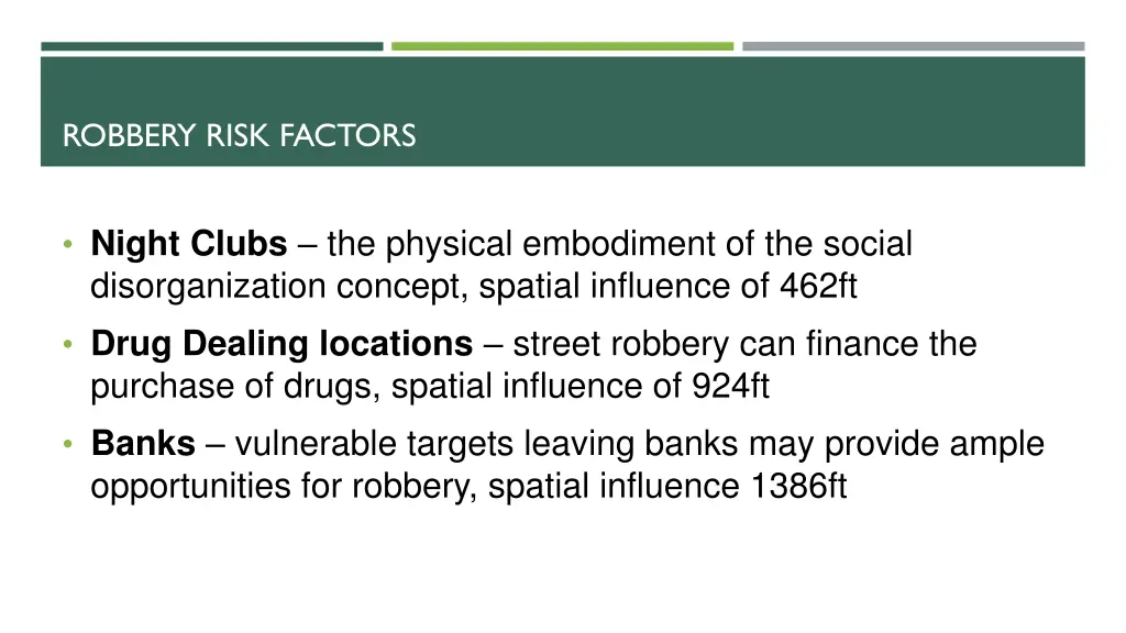 robbery risk factors