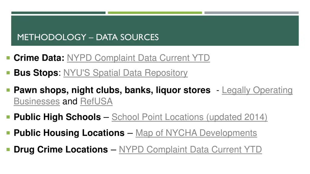 methodology data sources