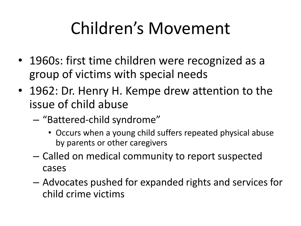 children s movement