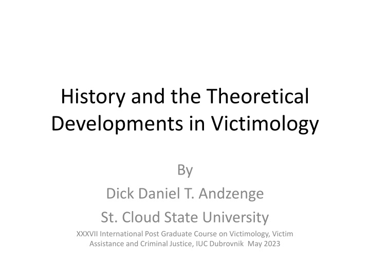 history and the theoretical developments