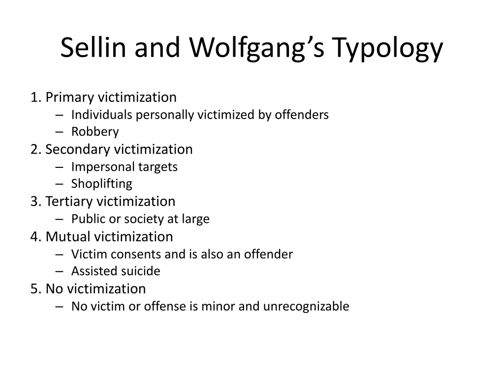 sellin and wolfgang s typology