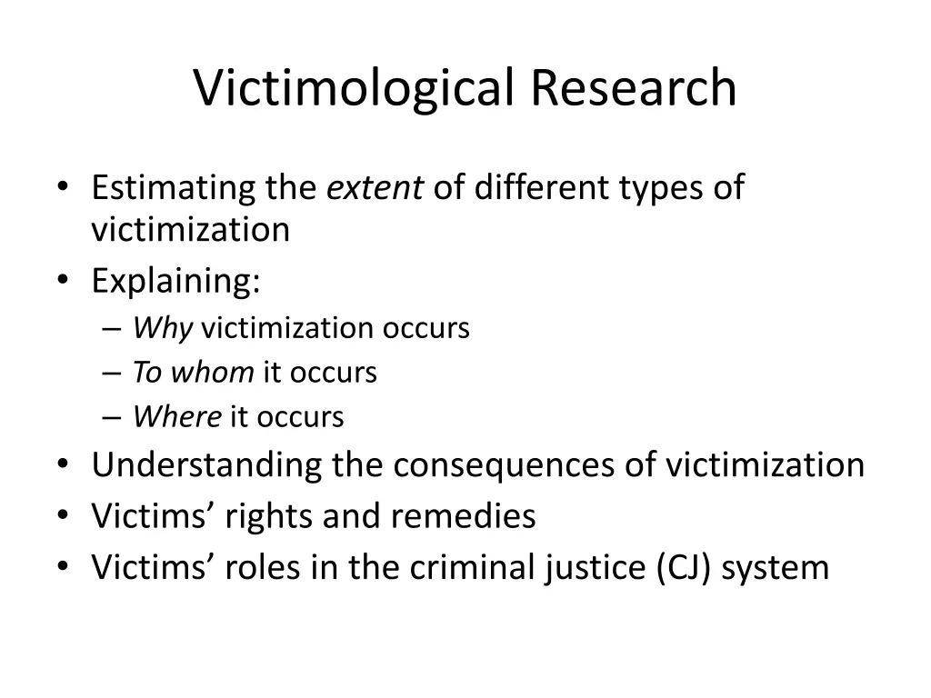 victimological research