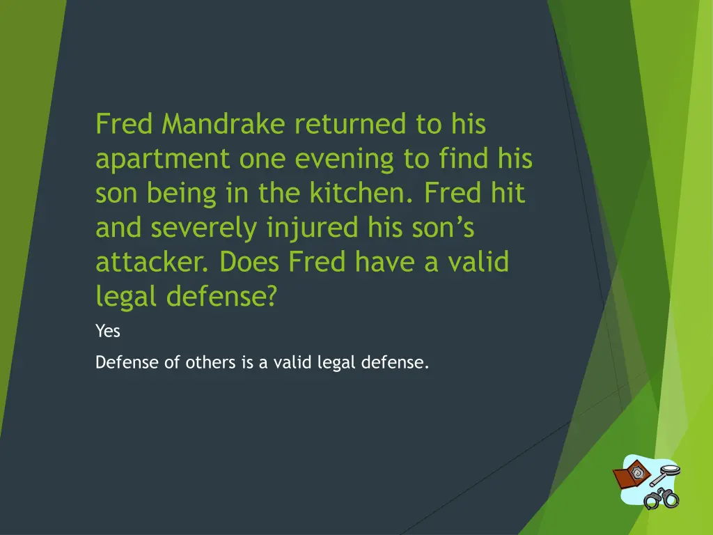 fred mandrake returned to his apartment