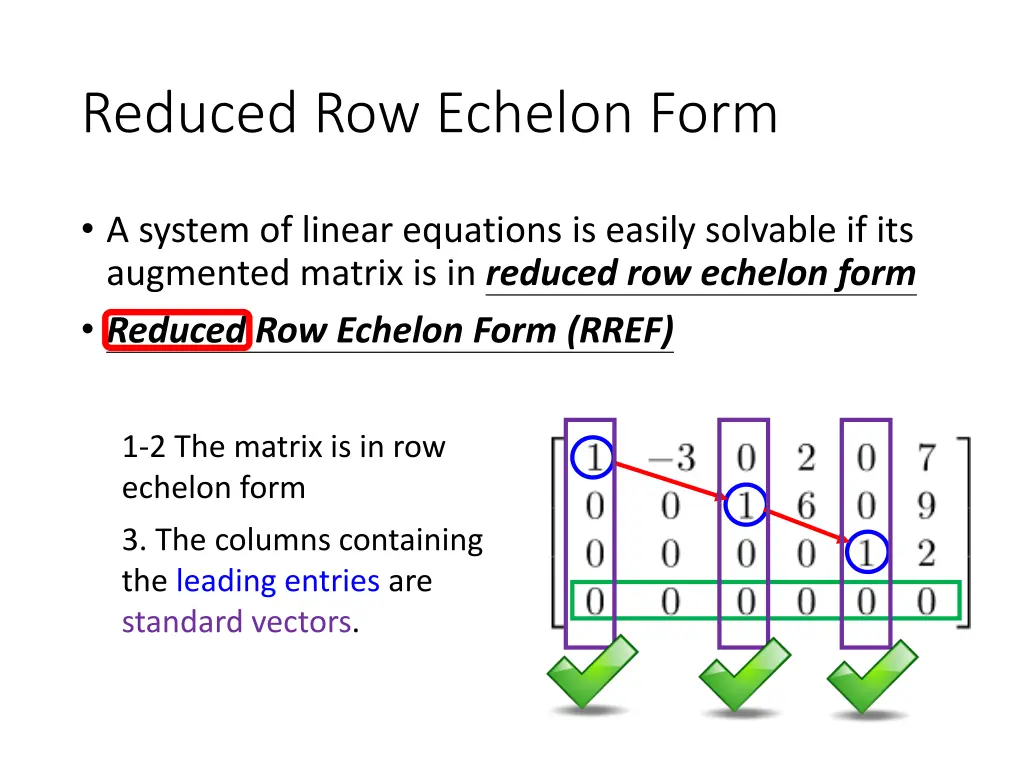 reduced row echelon form 2