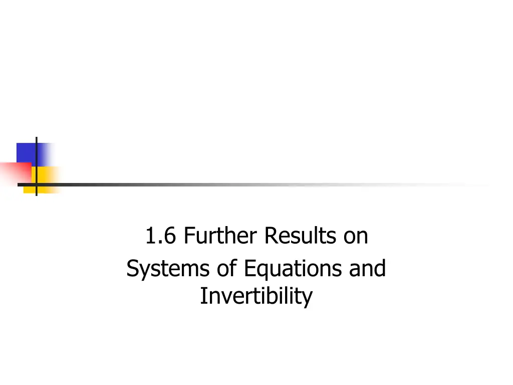 1 6 further results on systems of equations