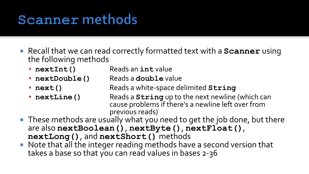 recall that we can read correctly formatted text