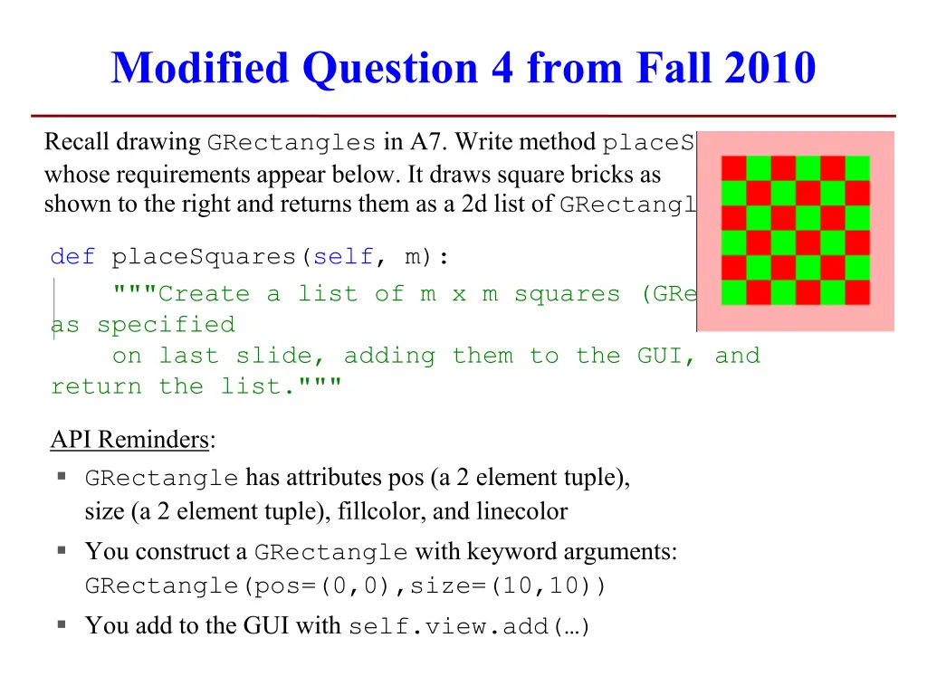 modified question 4 from fall 2010 1