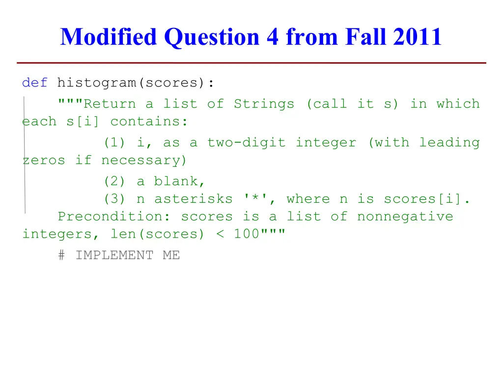 modified question 4 from fall 2011 1