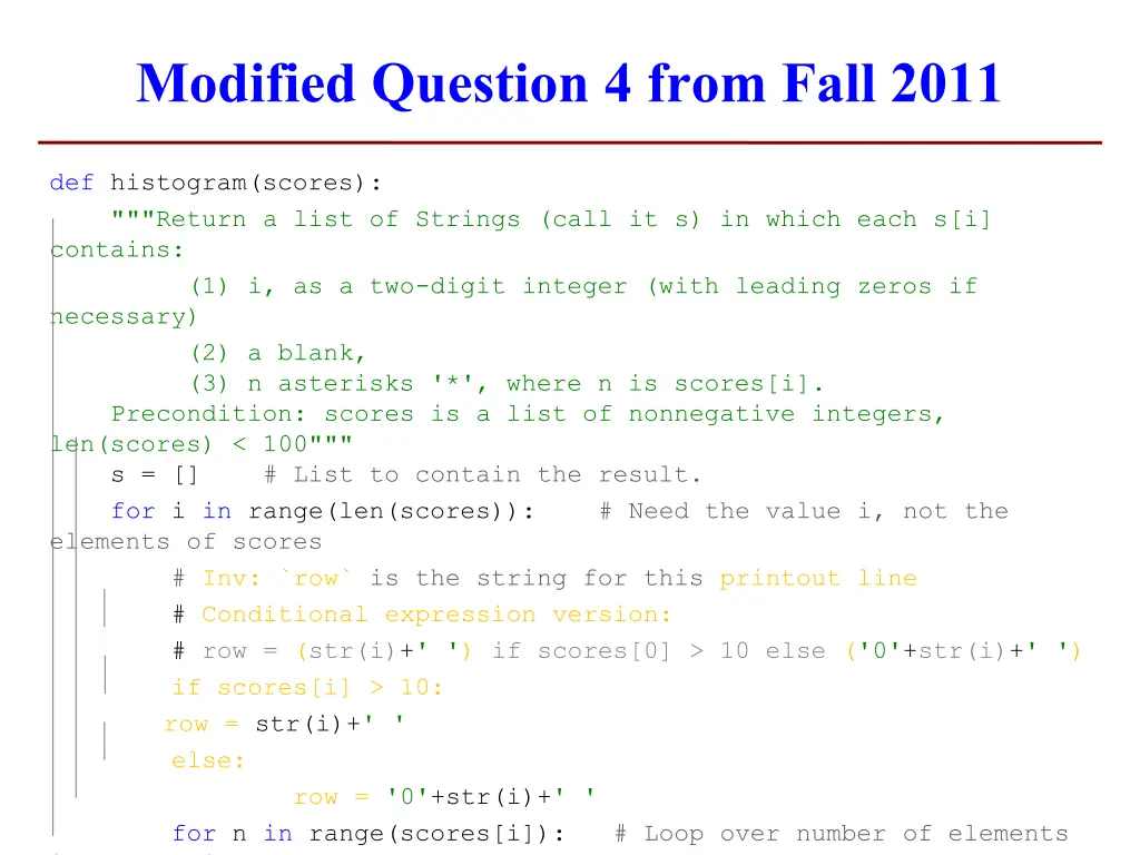modified question 4 from fall 2011 2