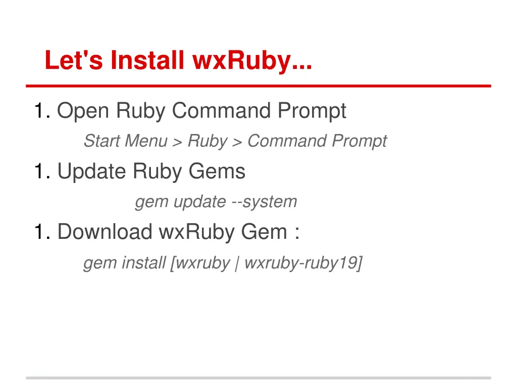 let s install wxruby