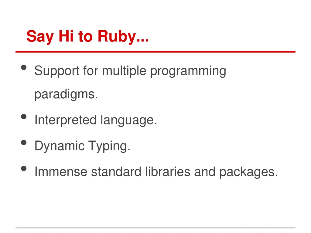 say hi to ruby support for multiple programming