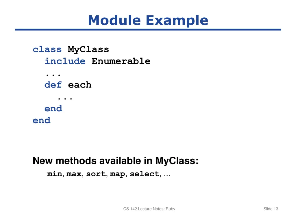 module example