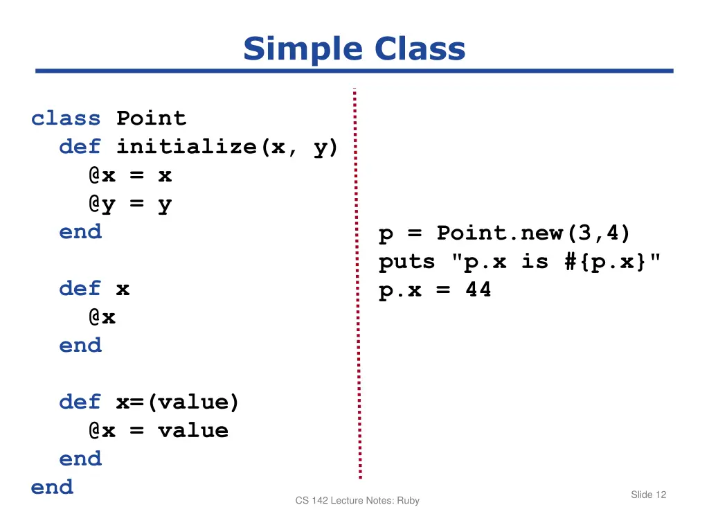 simple class