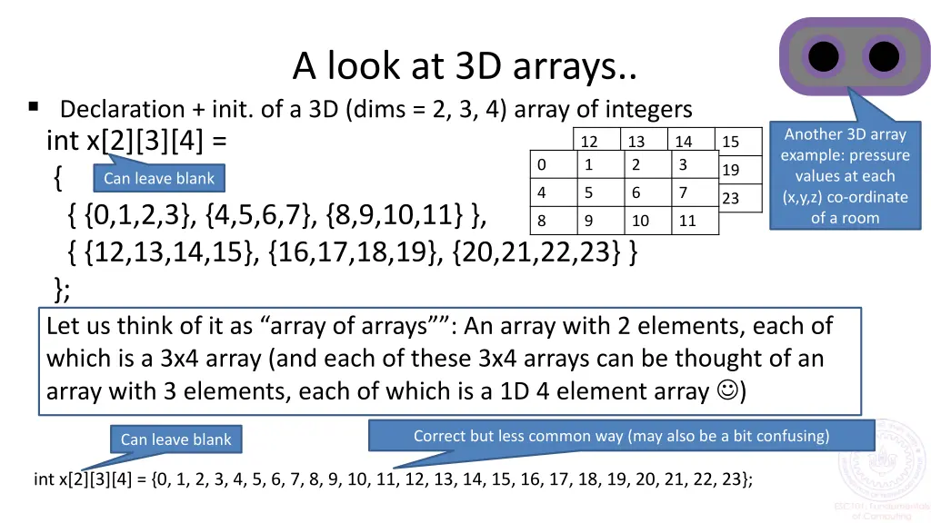 a look at 3d arrays