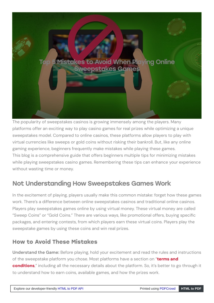 top 5 mistakes to avoid when playing online