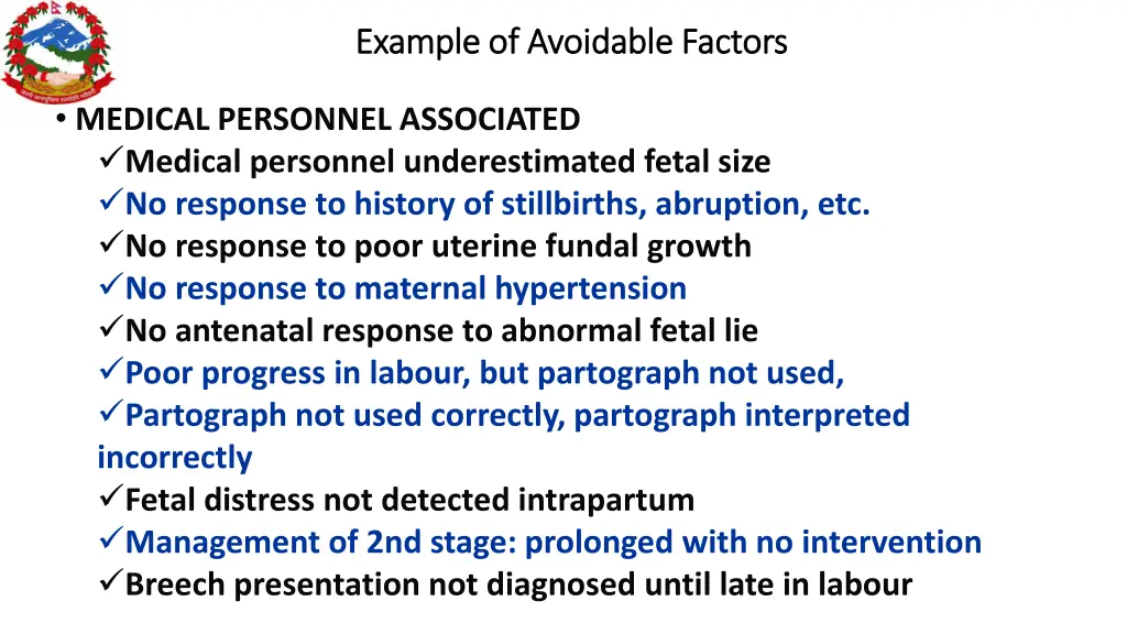 example of avoidable factors example of avoidable 2