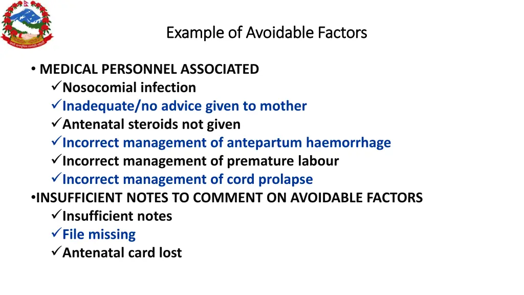 example of avoidable factors example of avoidable 4