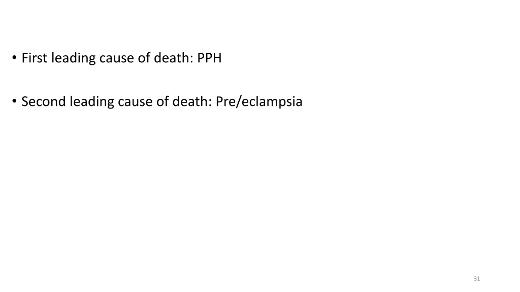 first leading cause of death pph