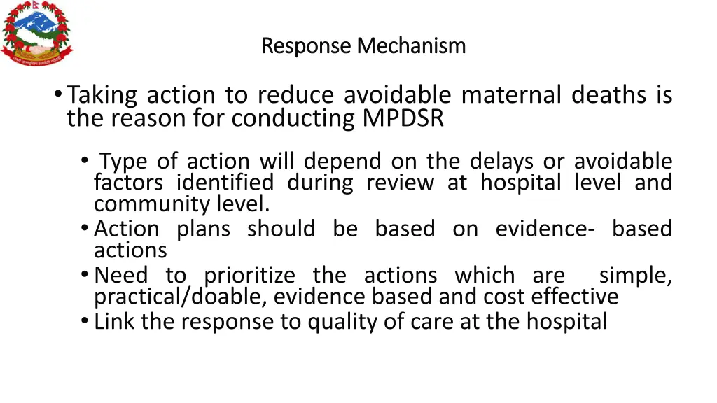 response mechanism response mechanism