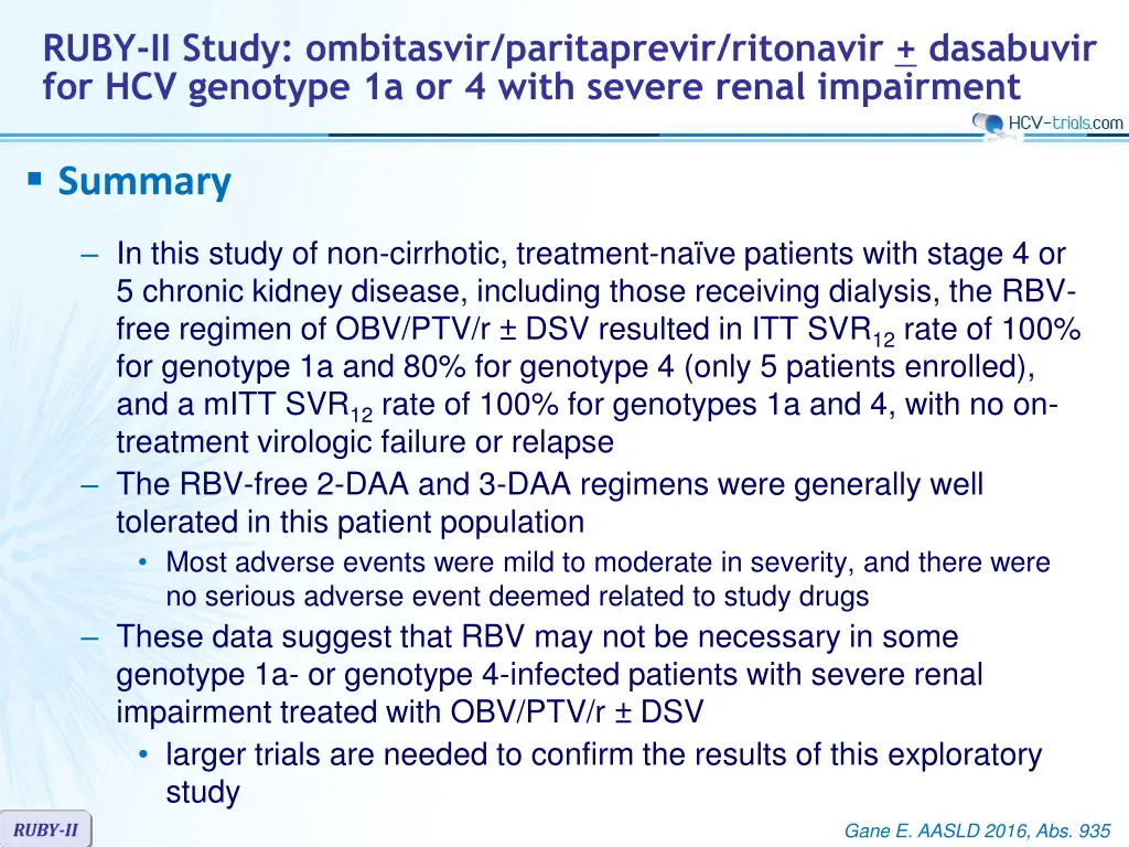 ruby ii study ombitasvir paritaprevir ritonavir 3