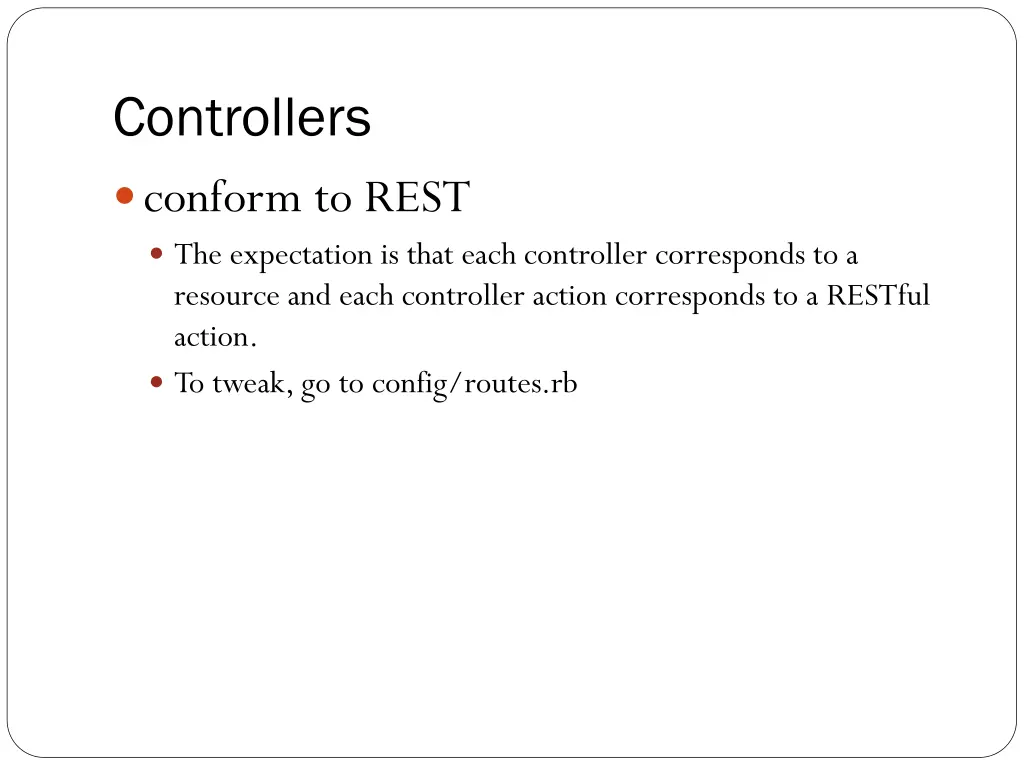 controllers conform to rest the expectation