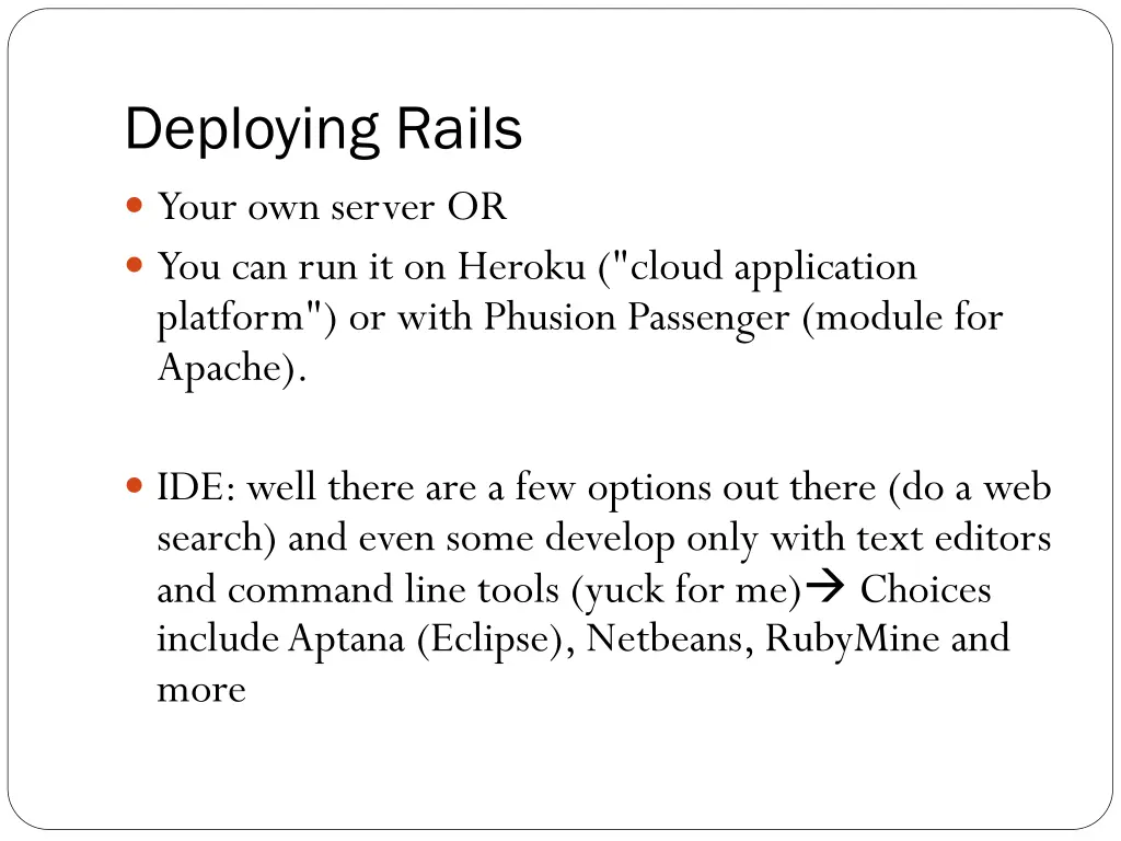 deploying rails your own server