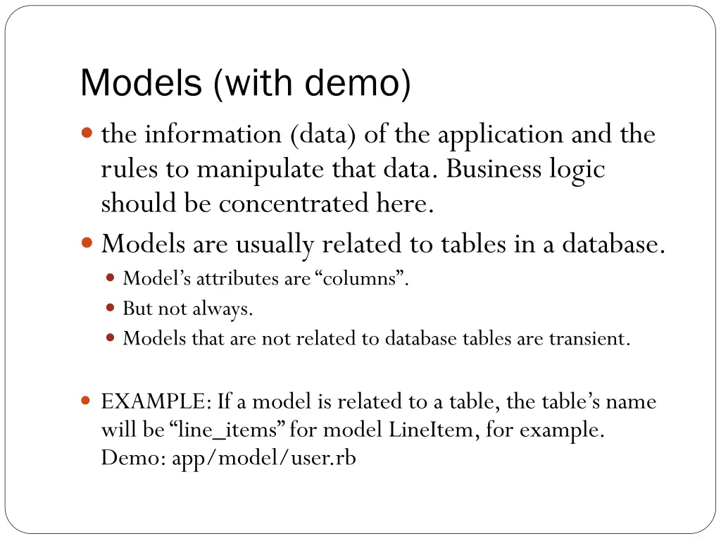 models with demo the information data