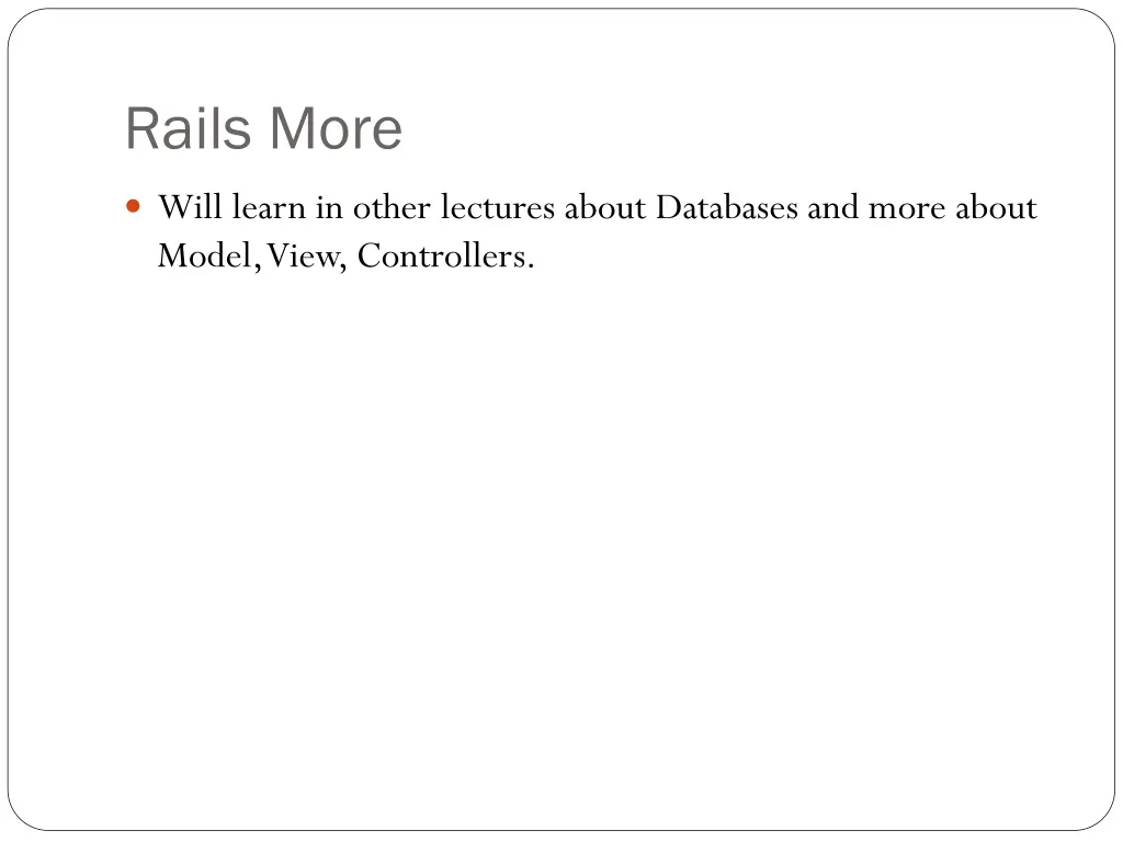 rails more