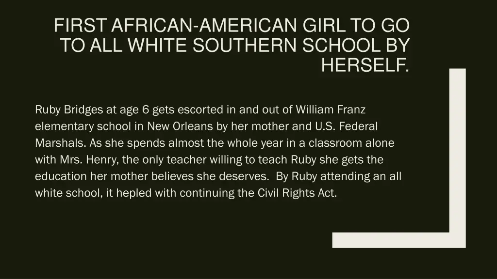 first african american girl to go to all white
