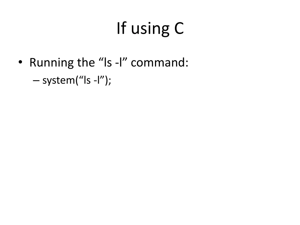 if using c 1