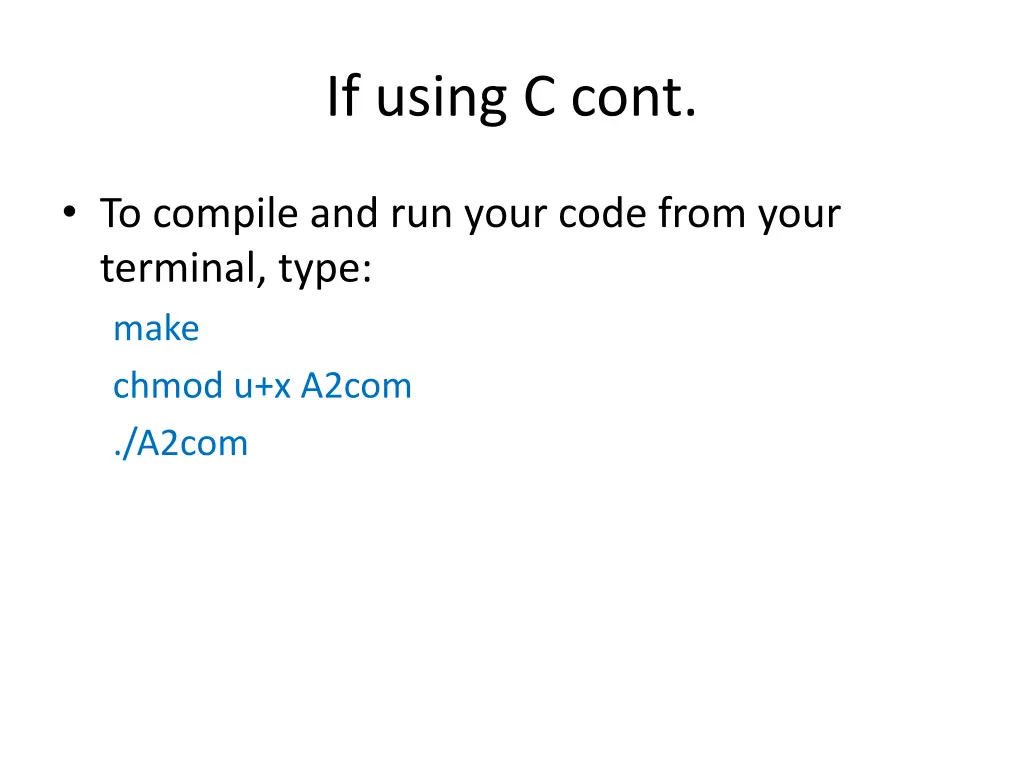 if using c cont