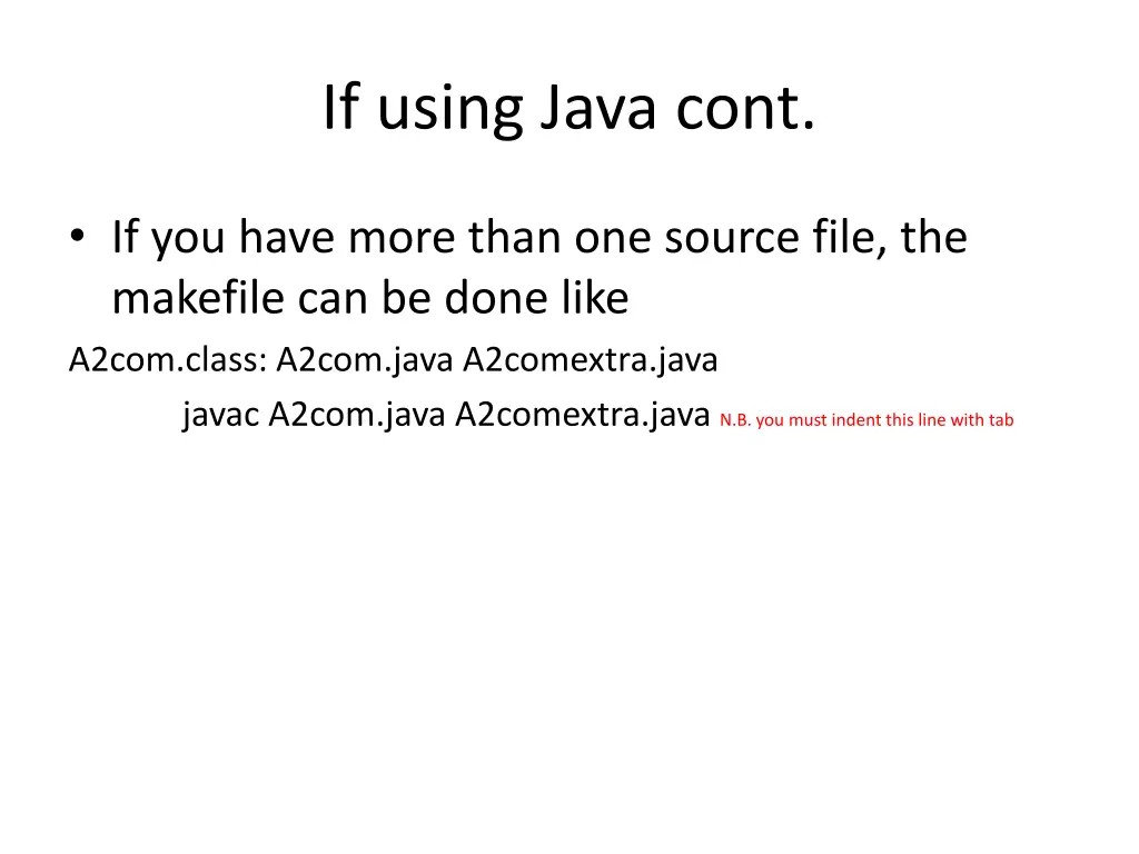 if using java cont 1