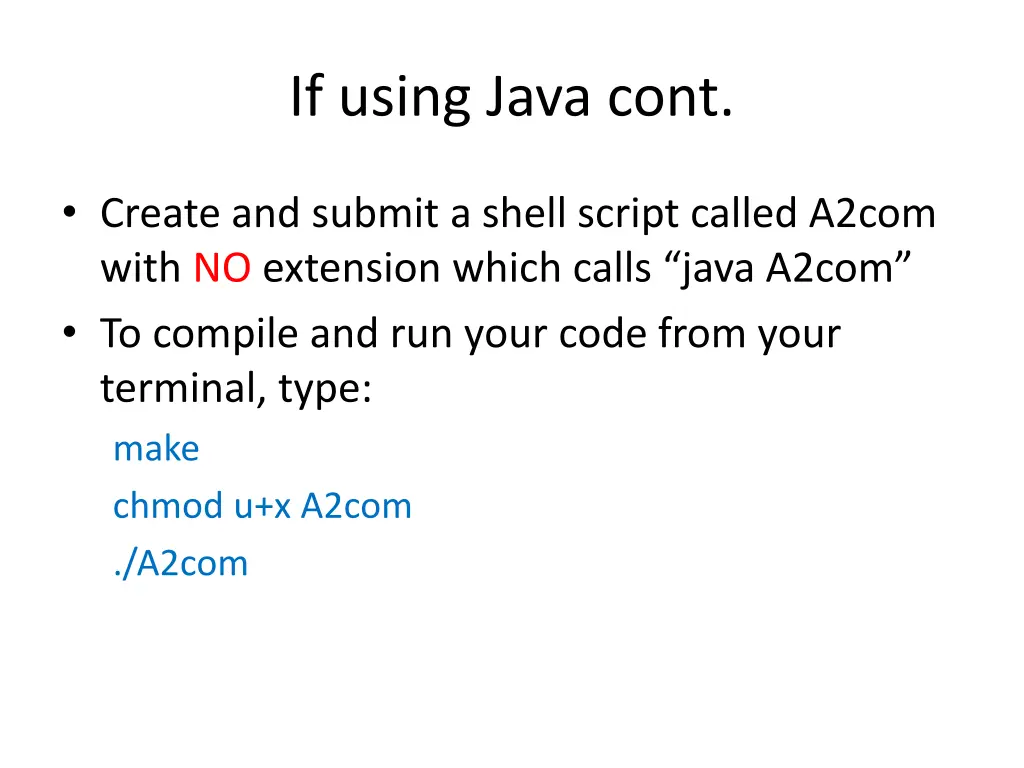 if using java cont