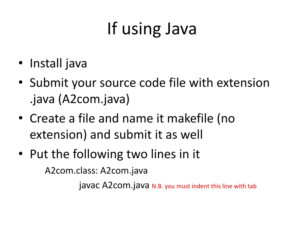 if using java