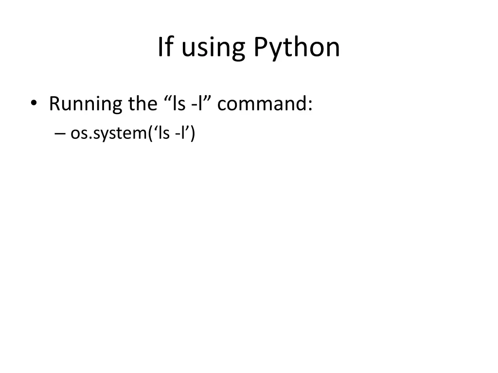 if using python 1