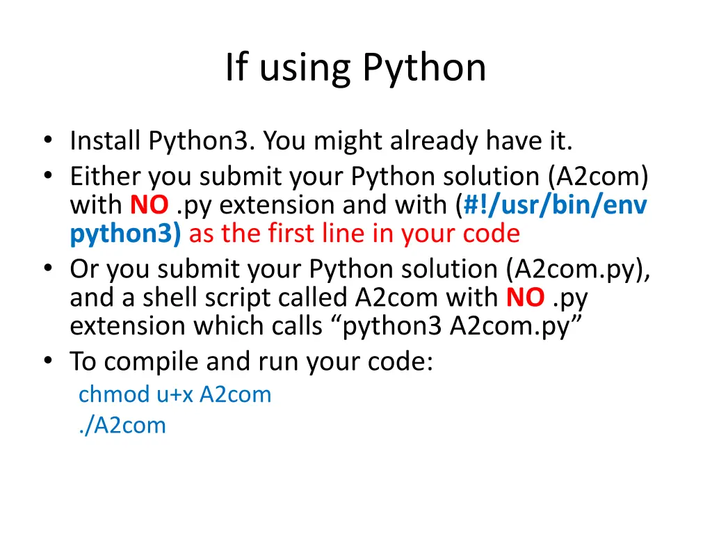 if using python