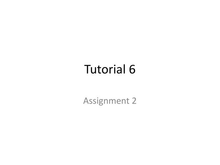 tutorial 6