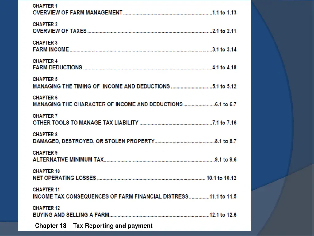 chapter 13 tax reporting and payment