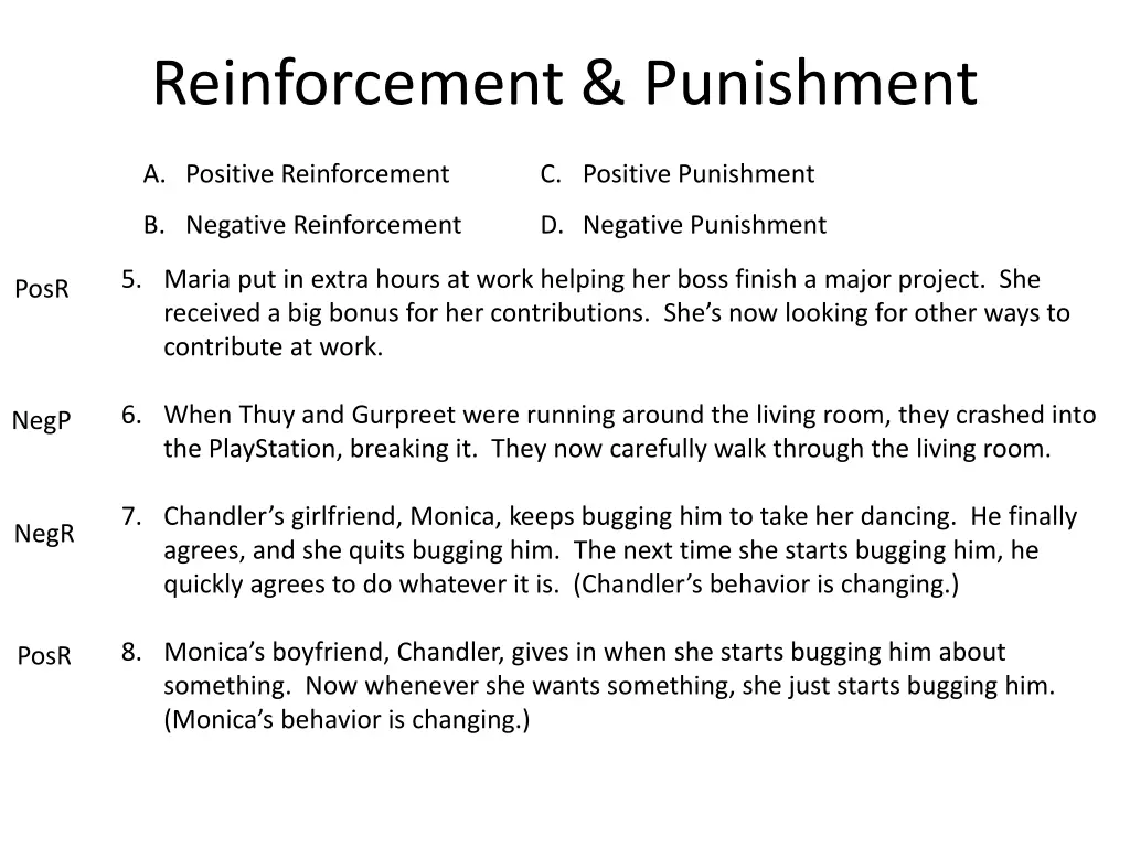 reinforcement punishment 3