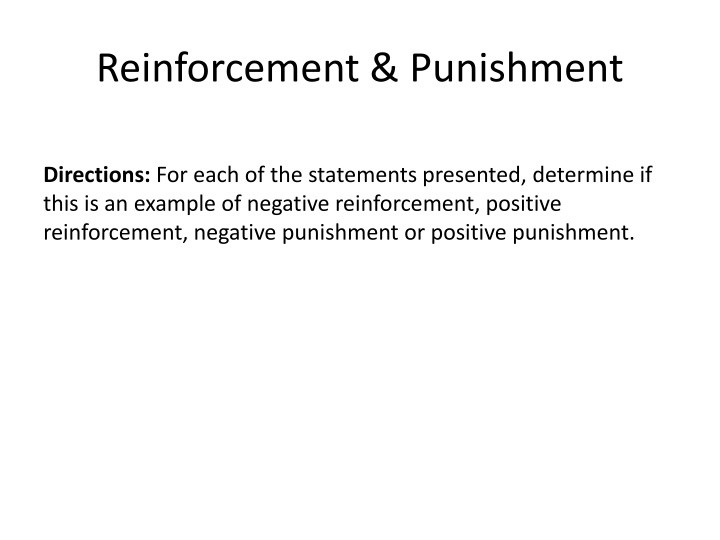 reinforcement punishment
