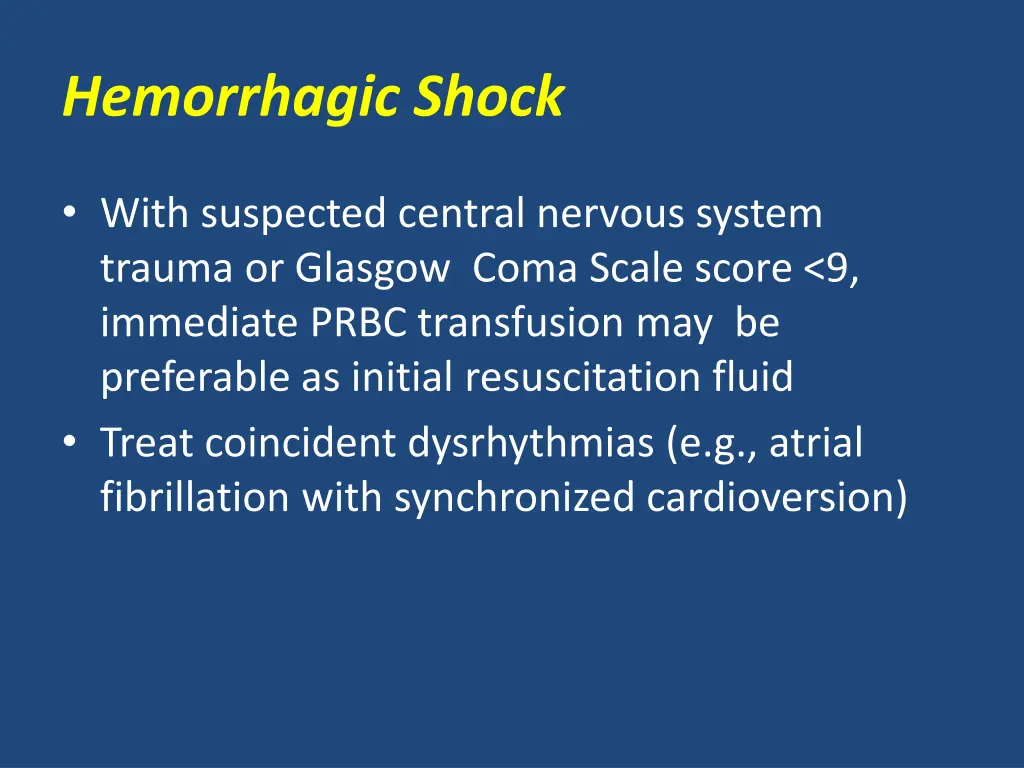 hemorrhagic shock 1