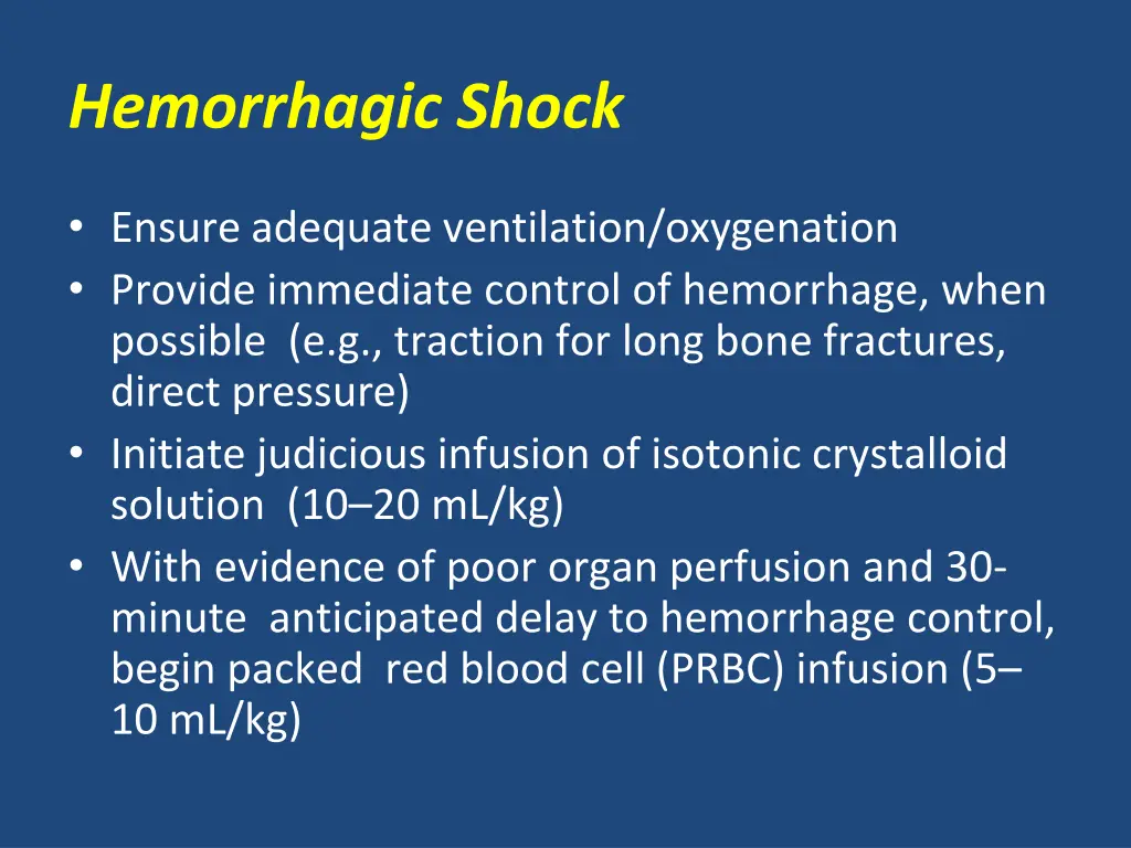 hemorrhagic shock